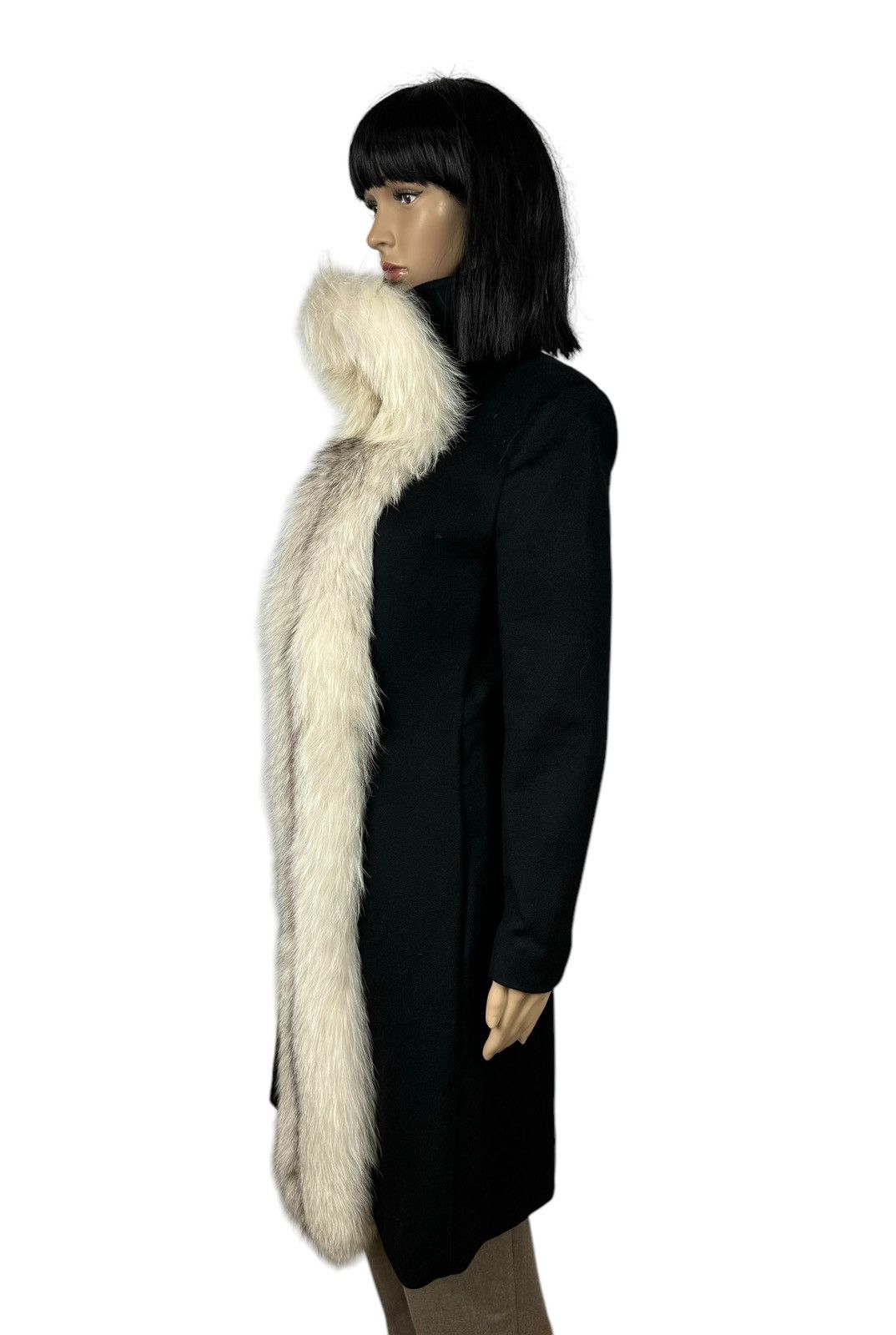 Sportmax Sportmax Defile Wool Coat Finland Fox Fur Trim size US2 IT36 Size XS / US 0-2 / IT 36-38 - 5 Thumbnail