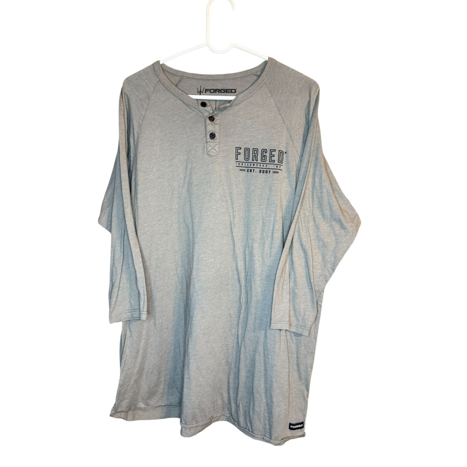 & Other Stories Forged Men's 3/4 Sleeve Gray T-Shirt Size XL Size US XL / EU 56 / 4 - 1 Thumbnail