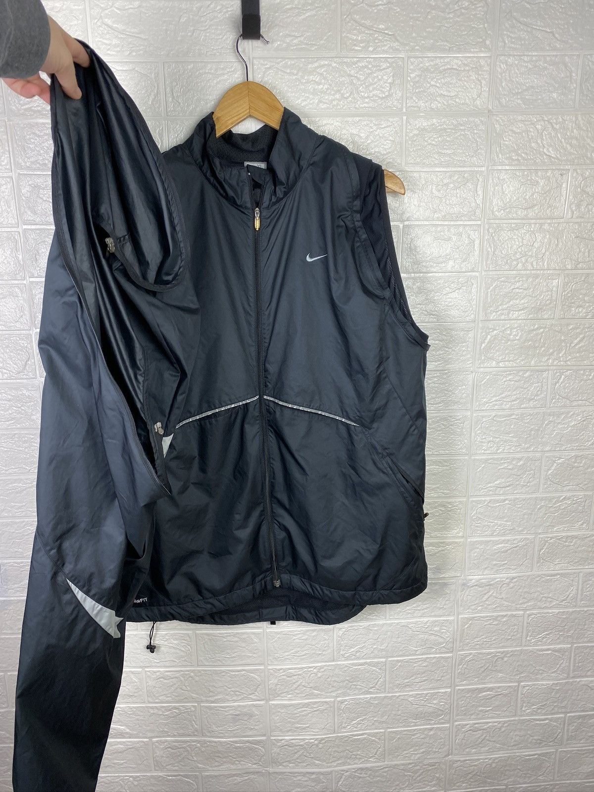 Nike × Vintage Nike Windbreaker Transformer Jacket - Vest Black Size XL Size US XL / EU 56 / 4 - 13 Thumbnail