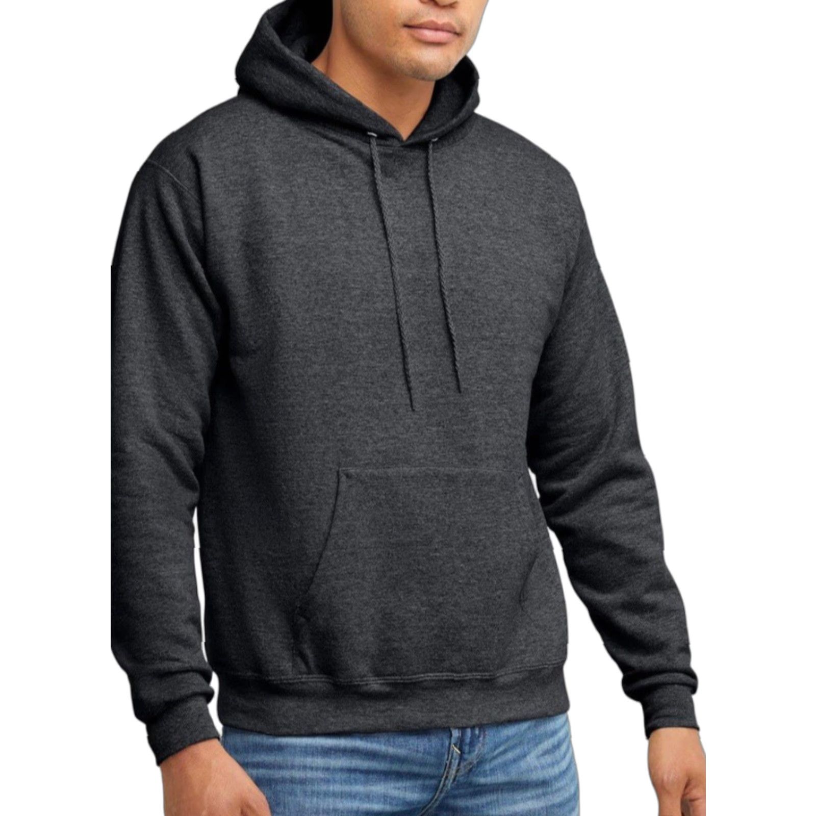 Hanes Hanes EcoSmart Hoodie - Mid weight Pullover Sweatshirt - Gray - Size L - Men - Hoodie Size US L / EU 52-54 / 3 - 1 Thumbnail