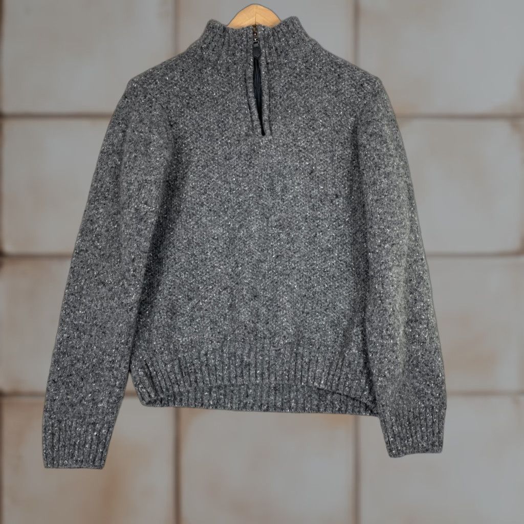 Vintage VINTAGE Luca Nobili Quarter Zip Sweater Womens M Gray Wool Blend Made in Italy Size M / US 6-8 / IT 42-44 - 1 Thumbnail