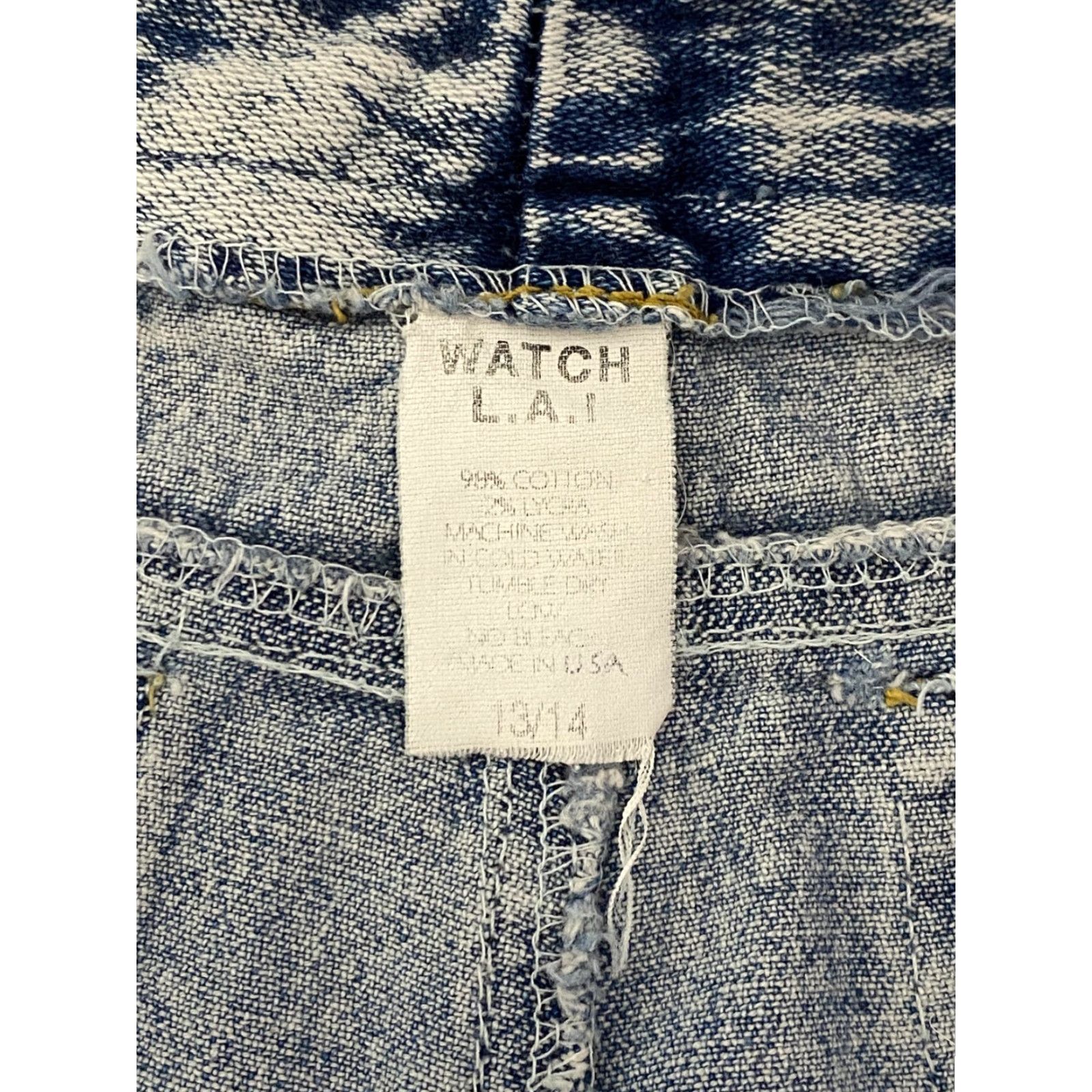 Swatch VINTAGE Watch LA Jeans Juniors 13 Blue Light Acid Wash Paisley Trim USA Logo Skinny Jeans Womens Size 28" / US 6 / IT 42 - 3 Thumbnail