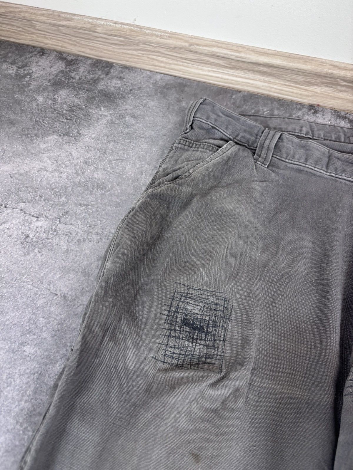 Carhartt Carhartt Men’s Grey Pants Jeans Relaxed Fit USA Workwear Size US 40 / EU 56 - 15 Thumbnail