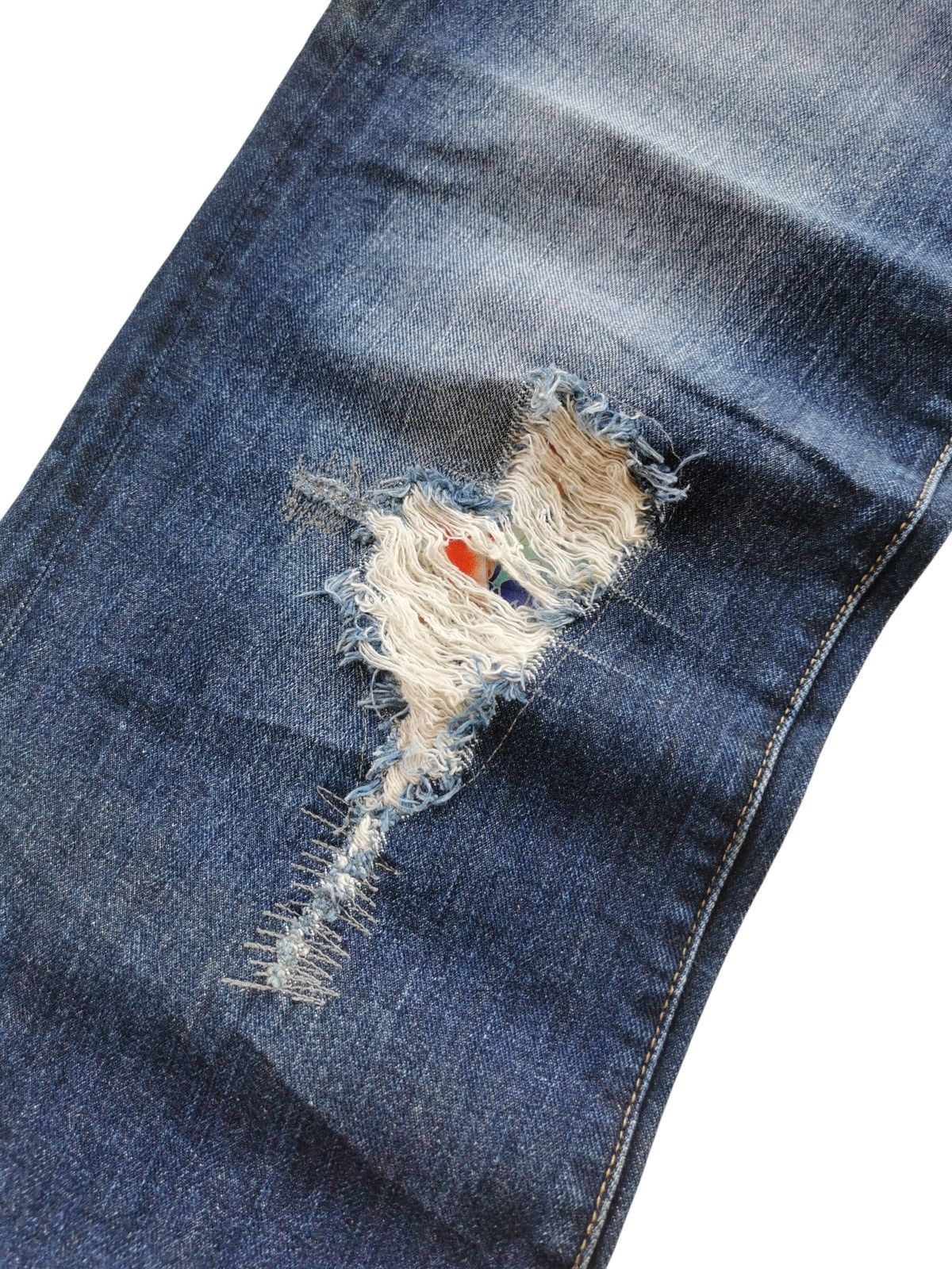Kapital Vintage Rock Wood Patches Faded Jeans Size US 34 / EU 50 - 7 Thumbnail