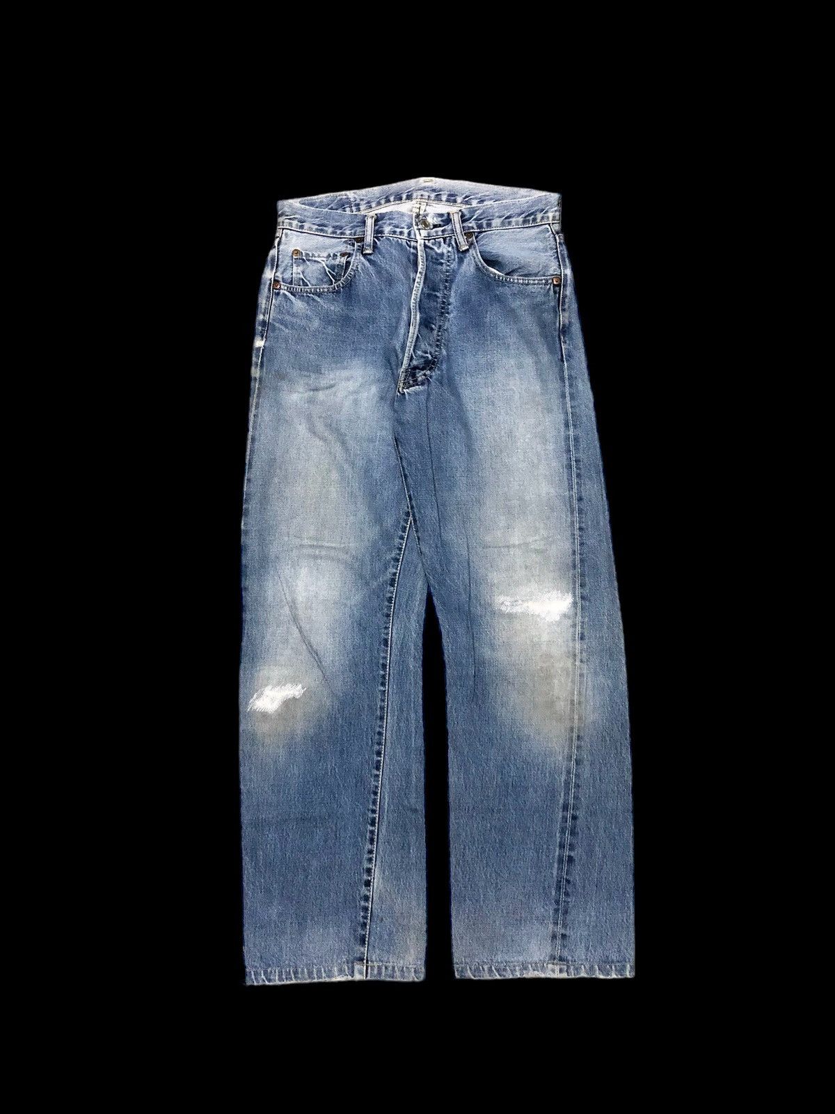 Denime DENIME JAPAN SELVEDGE DISTRESSED JEANS Size US 30 / EU 46 - 1 Thumbnail