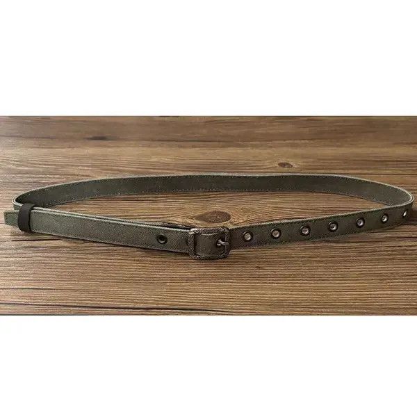 Japanese Brand Street Vintage Pin Buckle Textured Design Canvas Belt 47 in. Size ONE SIZE - 4 Thumbnail