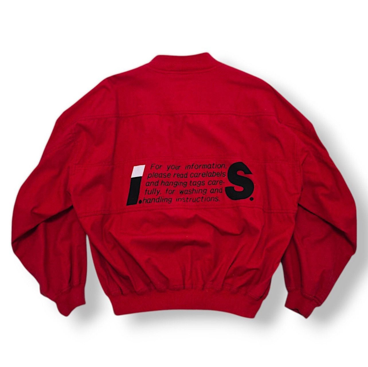 Tsumori Chisato AW1988 I.S. Issey Sport MESSAGE LOGO BOMBER JACKET Size US L / EU 52-54 / 3 - 1 Thumbnail