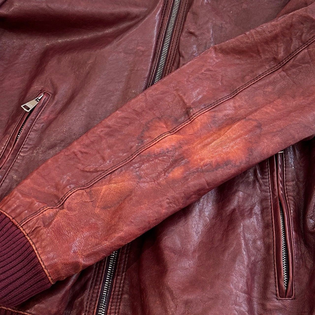 Dolce & Gabbana Dolce and Gabbana wine leather jacket Size US L / EU 52-54 / 3 - 2 Thumbnail