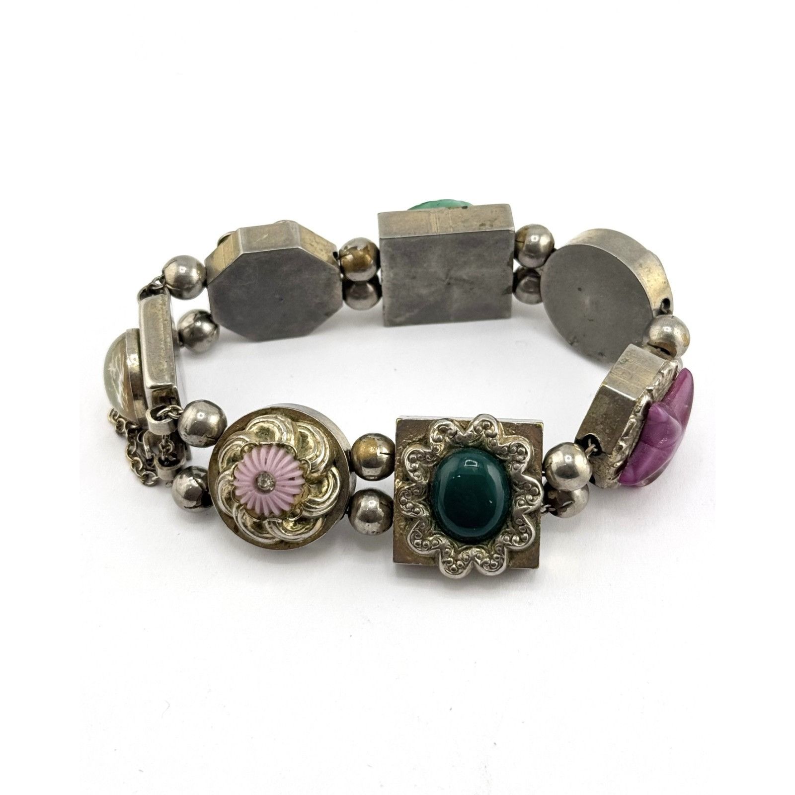 Vintage REINAD Slide Charm Bracelet Vintage Victorian Revival Size ONE SIZE - 2 Thumbnail