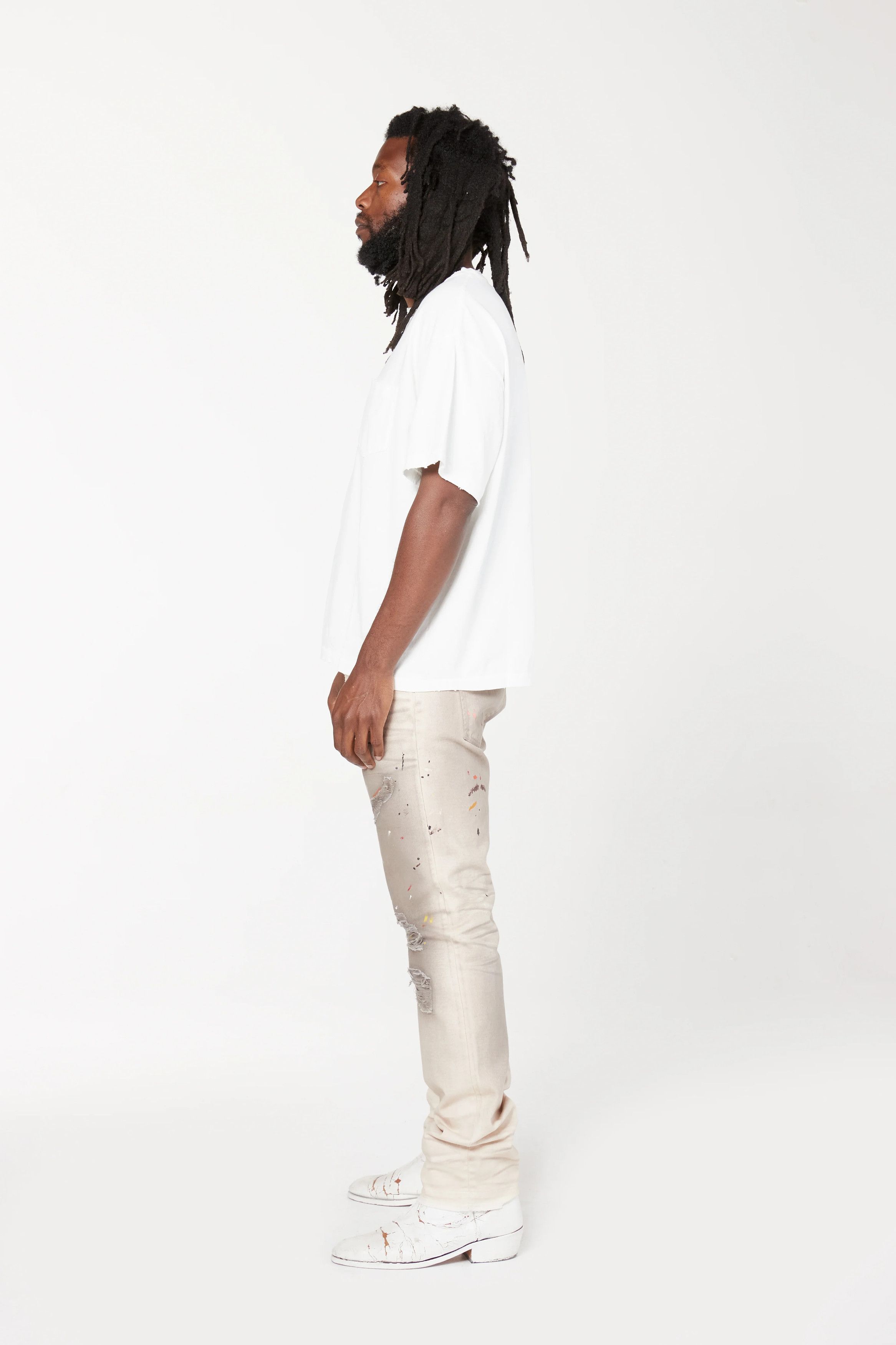 Gallery Dept. o1mle0725 Plain Vintage Pkt T-Shirt in White Size US L / EU 52-54 / 3 - 3 Thumbnail