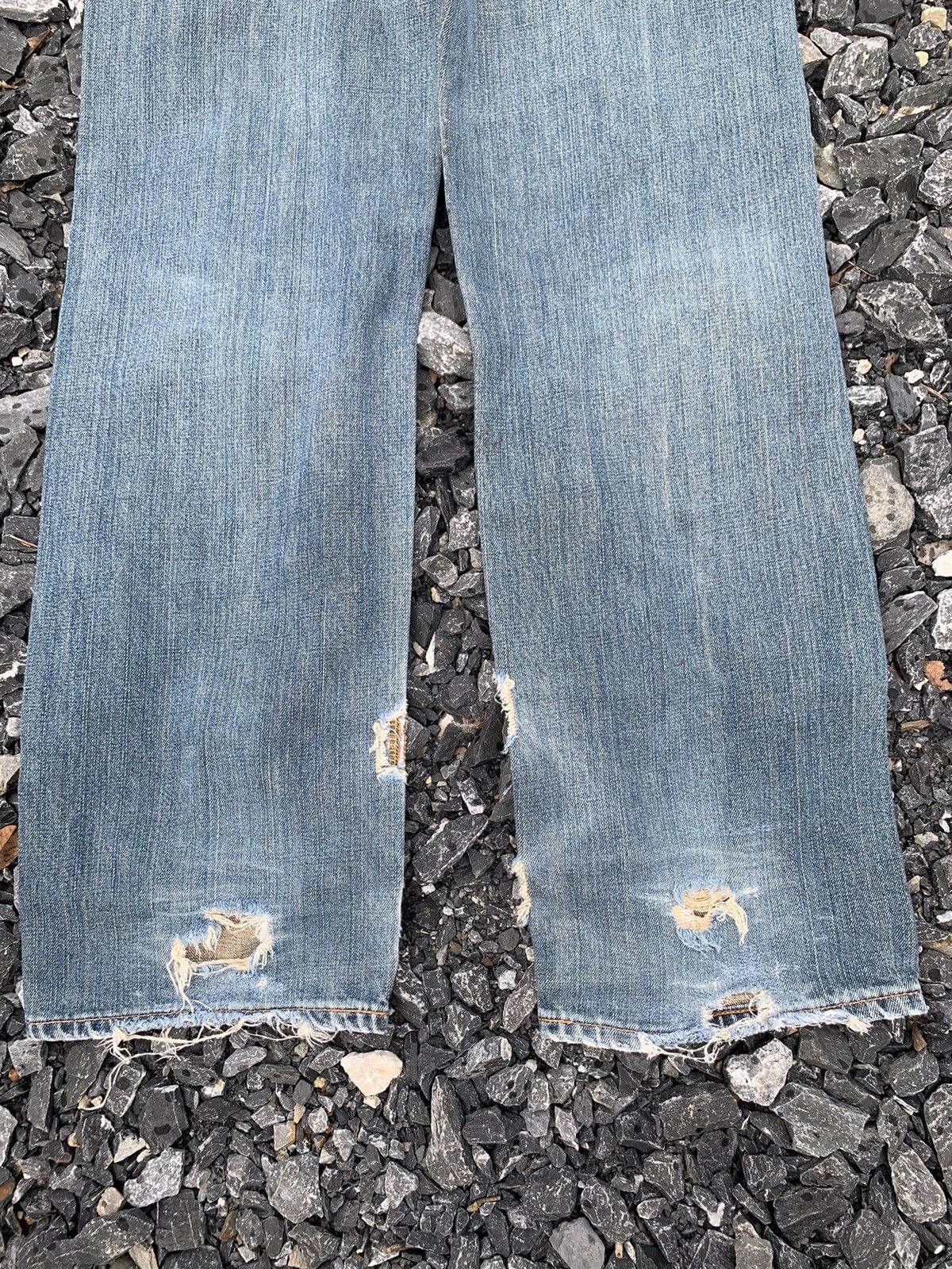 Edwin VINTAGE EDWIN 505 SELVEDGE RUSTY DISTRESSED JAPANESE DENIM Size US 31 - 10 Thumbnail