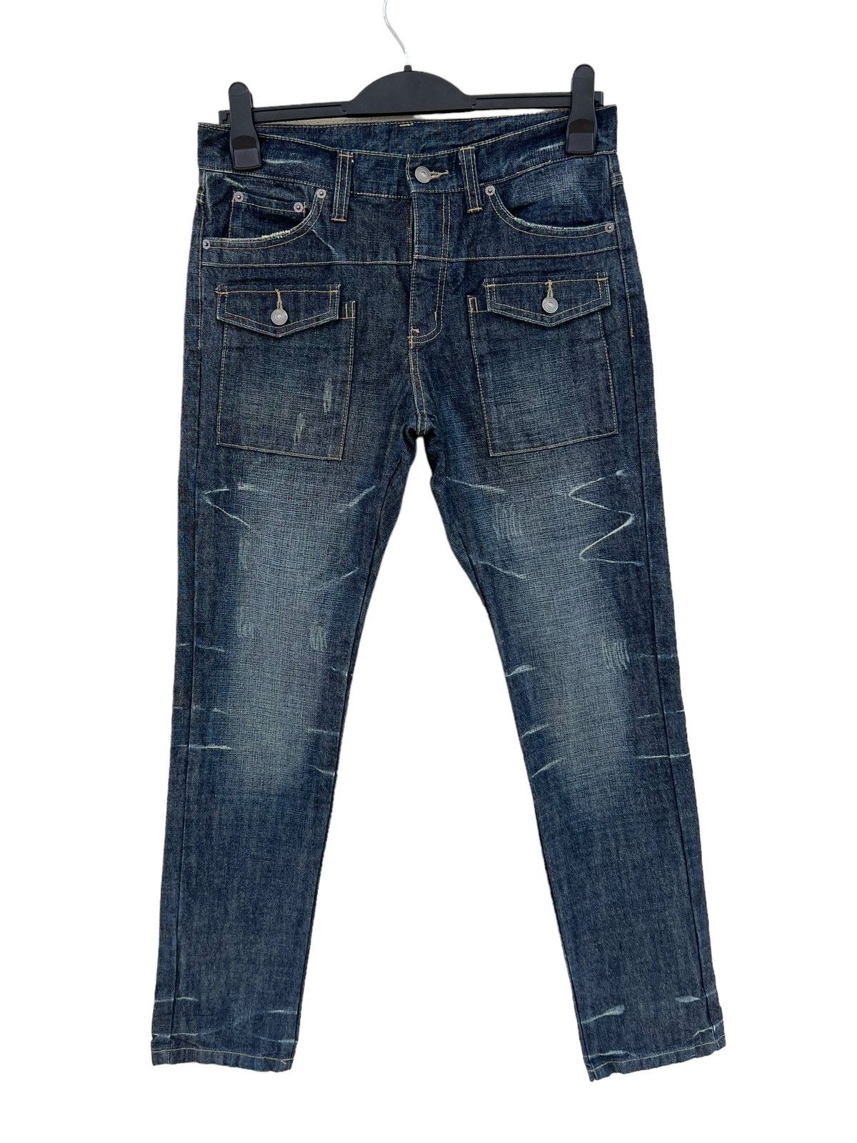 PPFM PPFM Distressed Denim Bush Pant Jeans Size US 31 - 6 Thumbnail