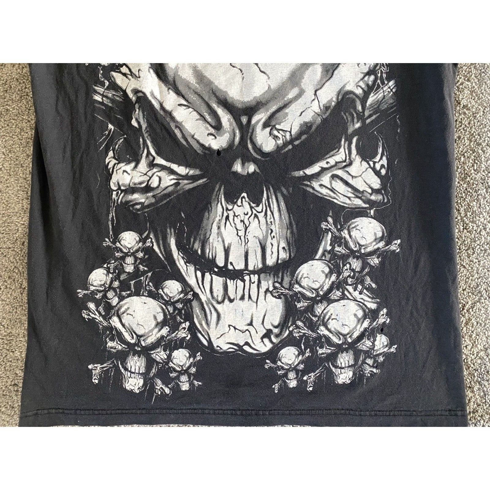 Griffin VINTAGE Griffin T-Shirt Men XL Black Skull 100% Cotton Sports Grunge 90s Short Sleeve Mens Size US XL / EU 56 / 4 - 6 Thumbnail