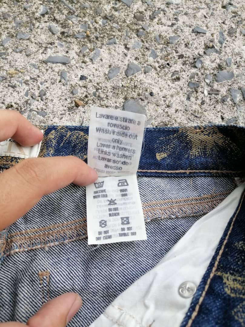Calvin Klein Calvin Klein Working Blue Flowers Printed Bootcut Denim Jean Size 25" / US 0 / IT 36 - 7 Thumbnail