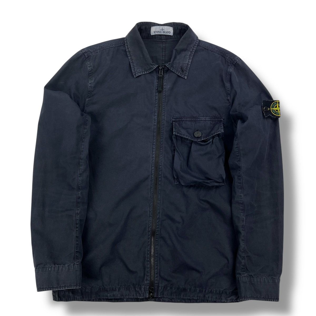 Stone Island Stone Island Navy Front Pocket Overshirt Jacket Size US S / EU 44-46 / 1 - 2 Thumbnail