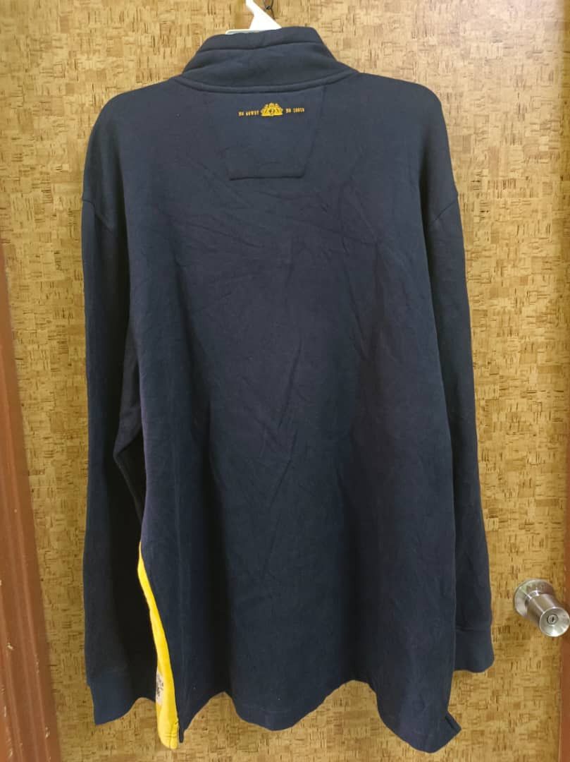 Nautica NAUTICA Navy Yellow 1983 Coastal Horizon Half Zip Sweatshirt Size US XL / EU 56 / 4 - 2 Thumbnail