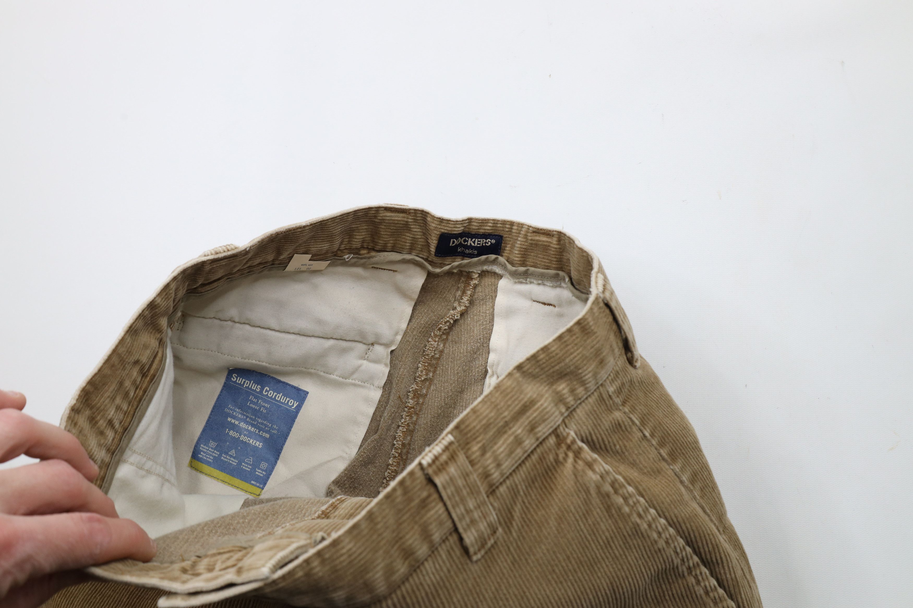 Vintage Vintage 90s Streetwear Wide Leg Surplus Corduroy Chino Pants Size US 34 / EU 50 - 7 Thumbnail
