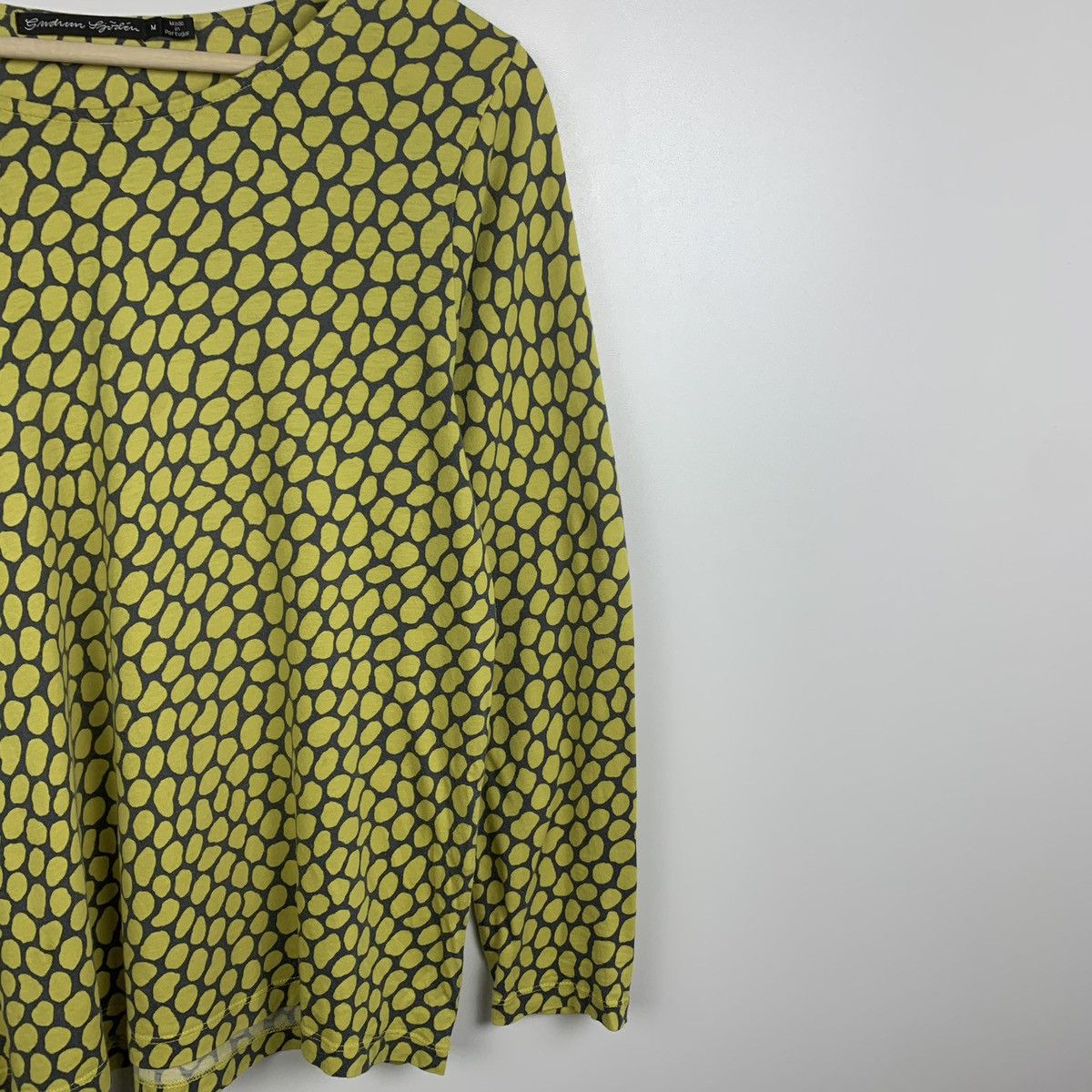 Gudrun Sjoden Gudrun Sjoden Polka Dot Long Sleeve Top Size M Yellow Y2K Size M / US 6-8 / IT 42-44 - 6 Thumbnail