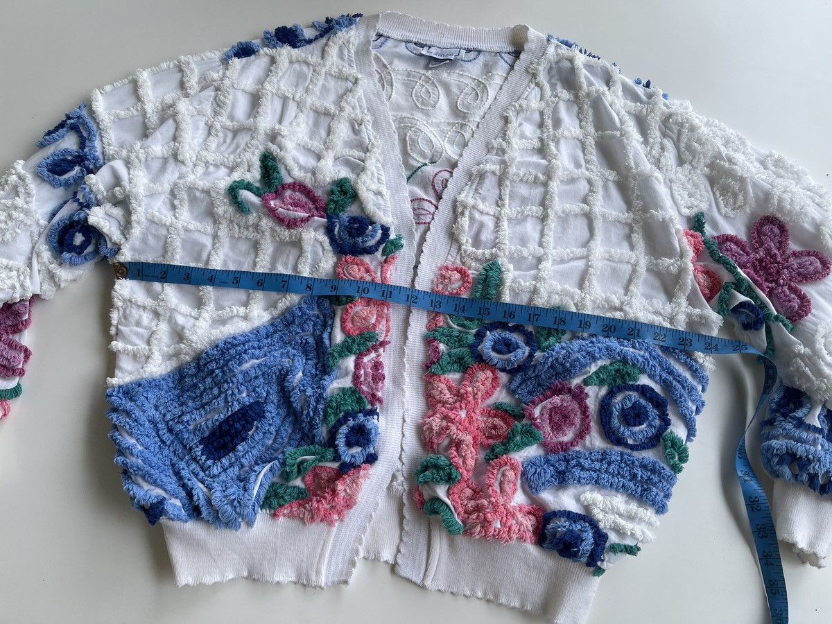 Vintage Vintage Damze Handcrafted California 3D Abstract Cardigan Size XL / US 12-14 / IT 48-50 - 16 Thumbnail