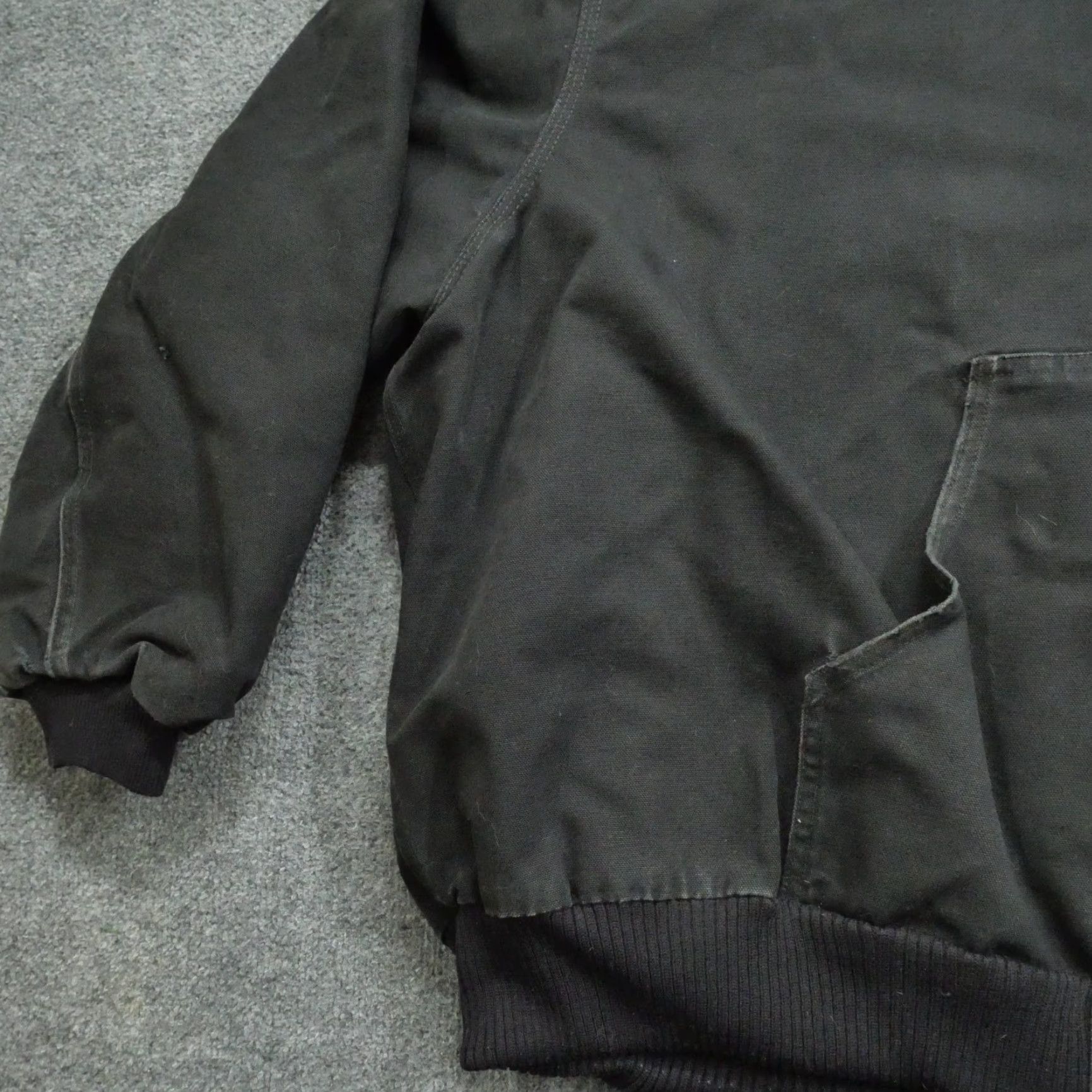 Carhartt Carhartt Jacket Mens 5XL Black J140 BLK Distressed Grunge Work Wear Active Jacket Short Zip Canvas Cotton Lined Size US XXL / EU 58 / 5 - 3 Thumbnail