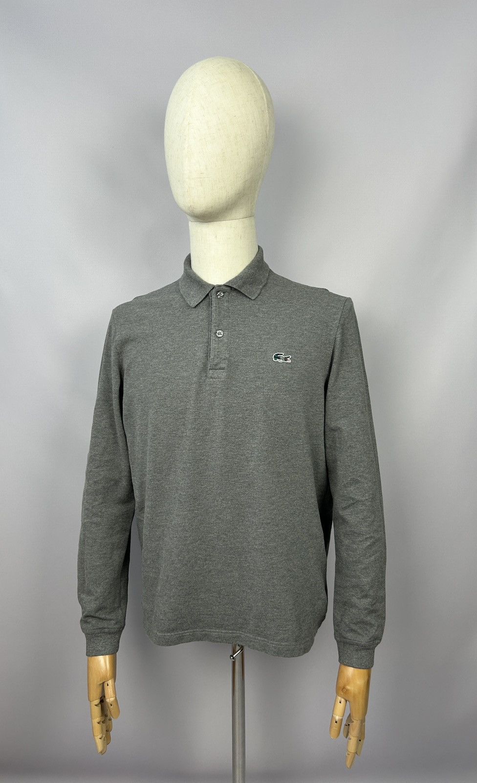 Lacoste Lacoste Grey Longsleeve Polo Shirt Size 4 / M P2P 20'8" Size US M / EU 48-50 / 2 - 1 Thumbnail