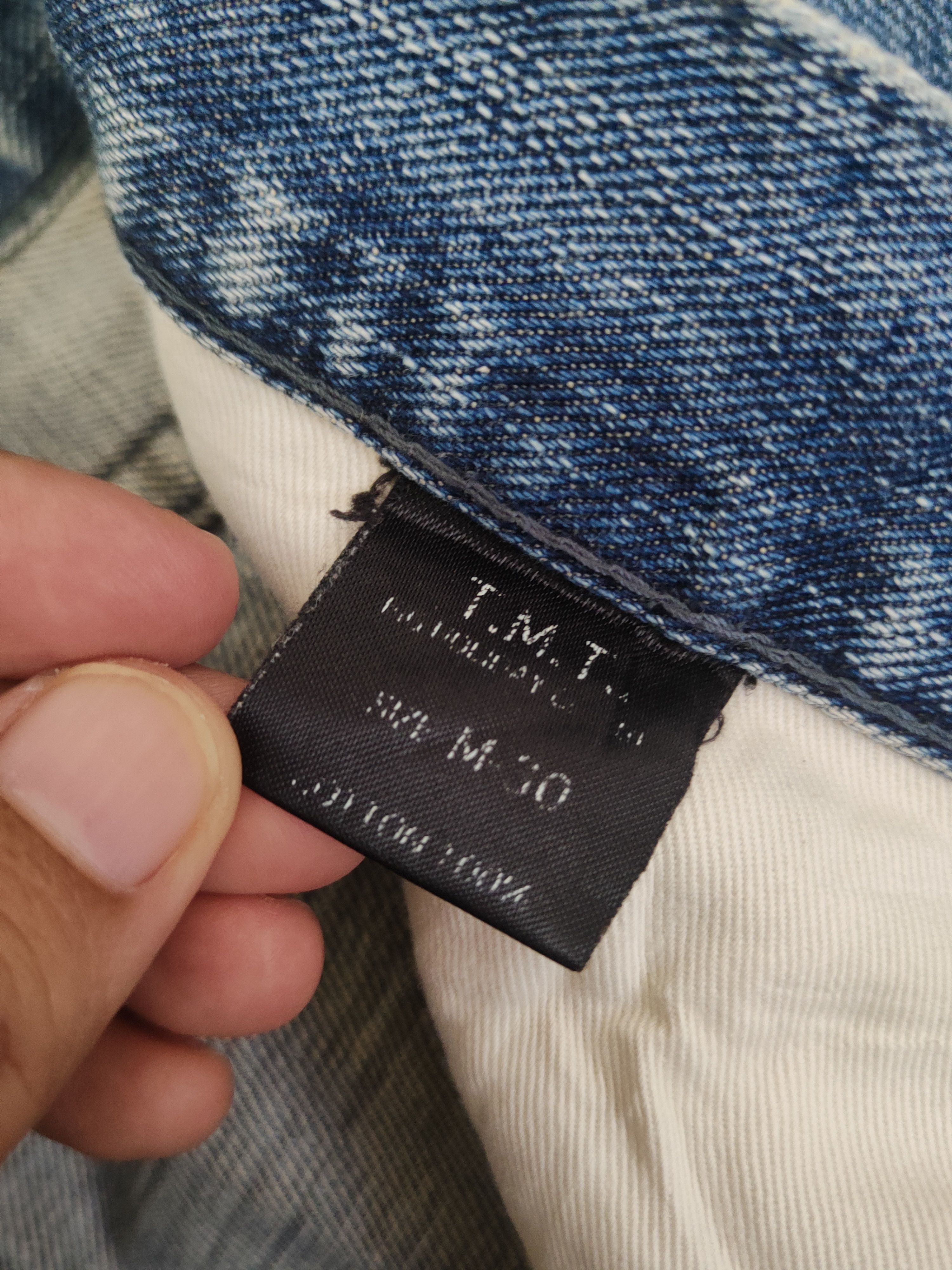 TMT d TMT Blue Distressed Ripped denim Jeans #S2911 Size 33" - 15 Thumbnail