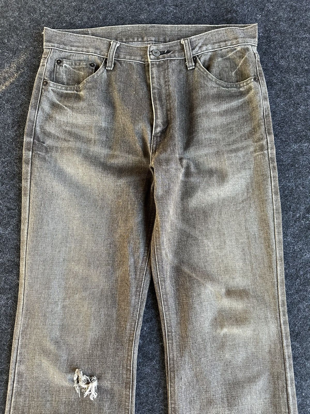 Vintage Vintage Bobson Chessking Flare Nice Faded Brown D502 Size US 33 - 2 Thumbnail