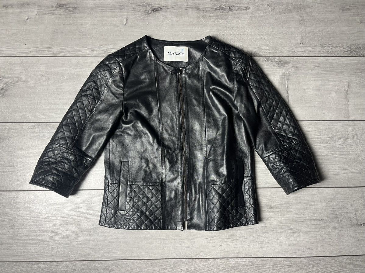MAX&Co. Max&Co leather crop 3/4 sleeve jacket size 2 us Size XS / US 0-2 / IT 36-38 - 1 Thumbnail