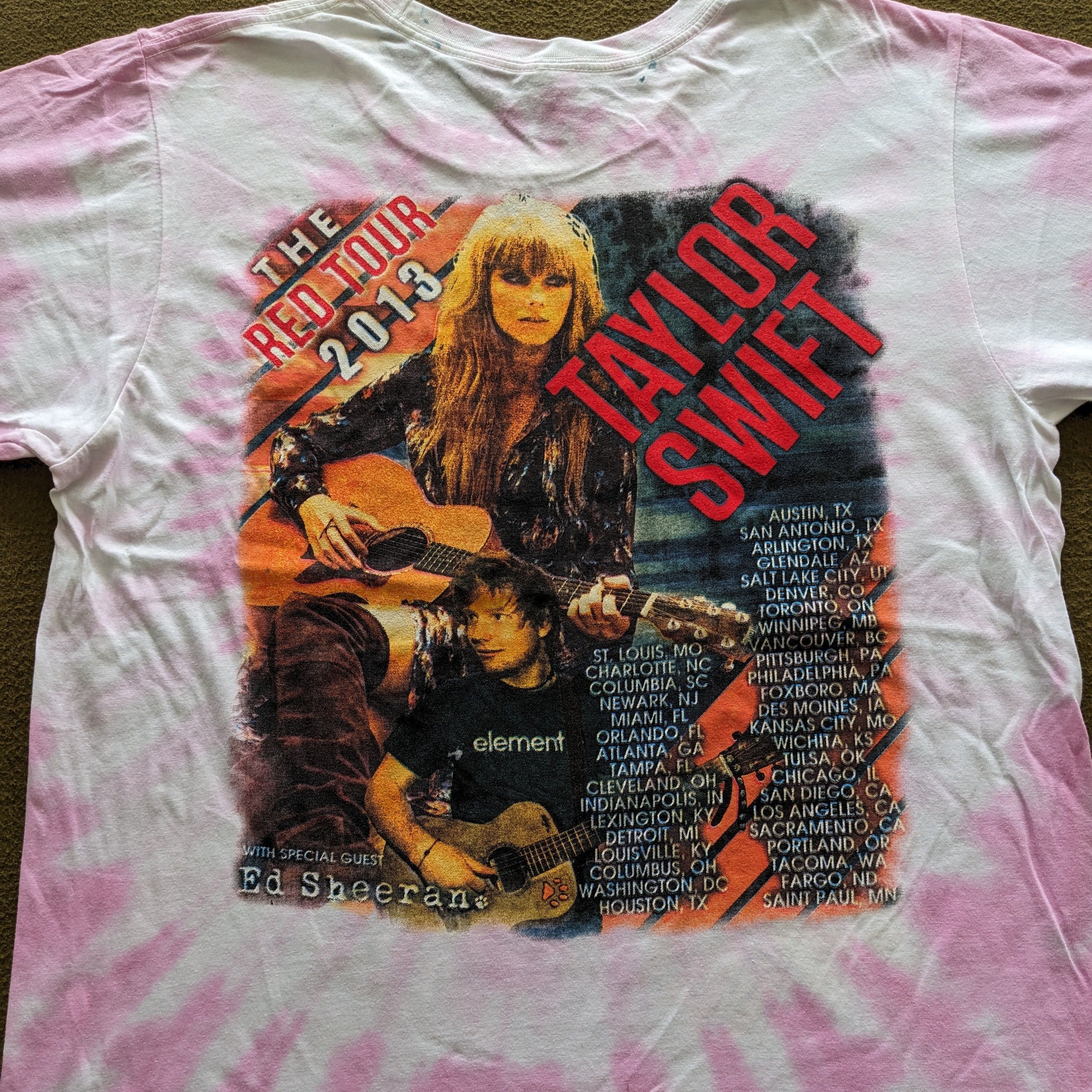 Vintage Vintage TAYLOR SWIFT The Red Tour American Singer T-shirt Size US M / EU 48-50 / 2 - 2 Thumbnail