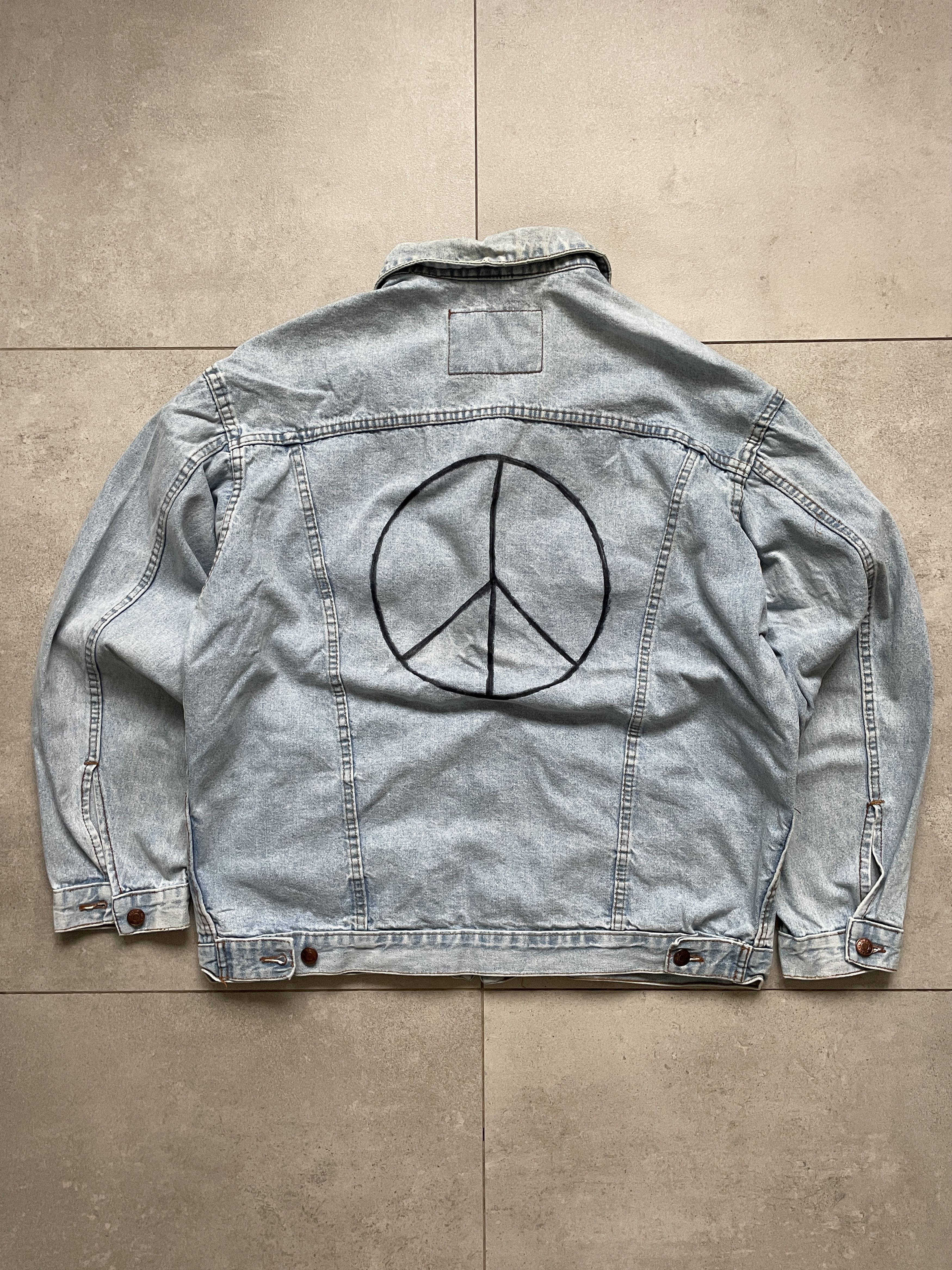Diesel Y2K DIESEL WASHED BLUE BOXY PACIFIC PEACE ROCK DENIM JACKET Size US M / EU 48-50 / 2 - 2 Thumbnail