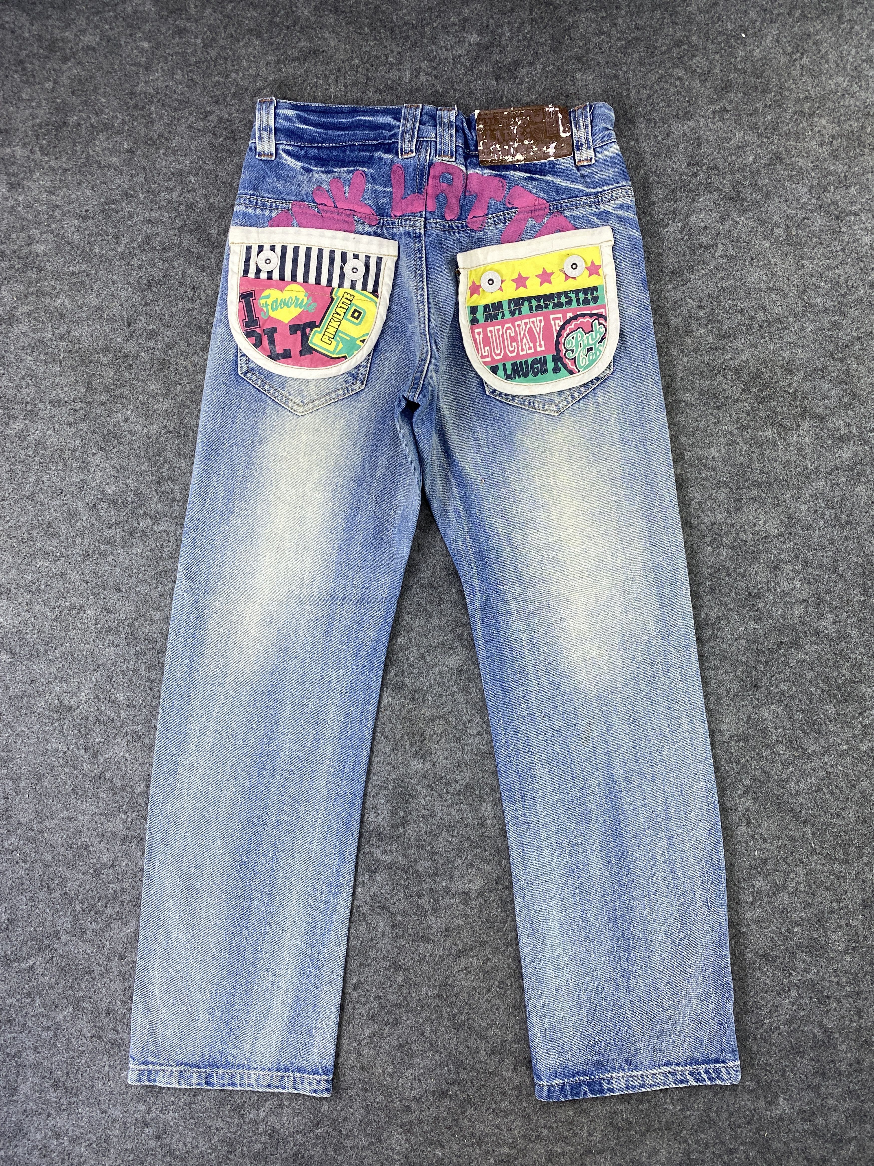 Japanese Brand Japanese Denim Jeans PINK LATTE Patchworks - J1083 Size US 28 / EU 44 - 3 Thumbnail