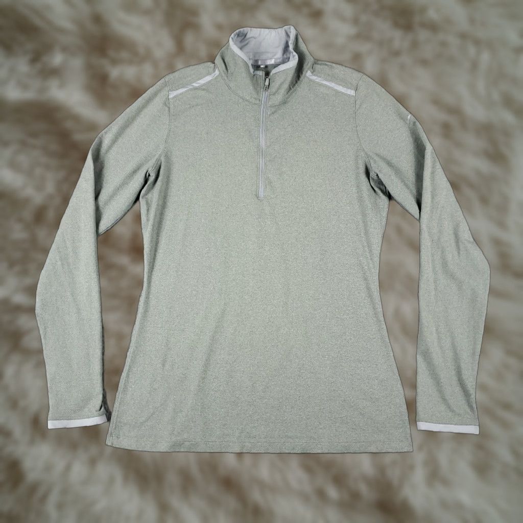 Nike Nike Sweater Women Medium Gray Dri-Fit 1/4 Zip Up Pullover Sweatshirt Size M / US 6-8 / IT 42-44 - 1 Thumbnail