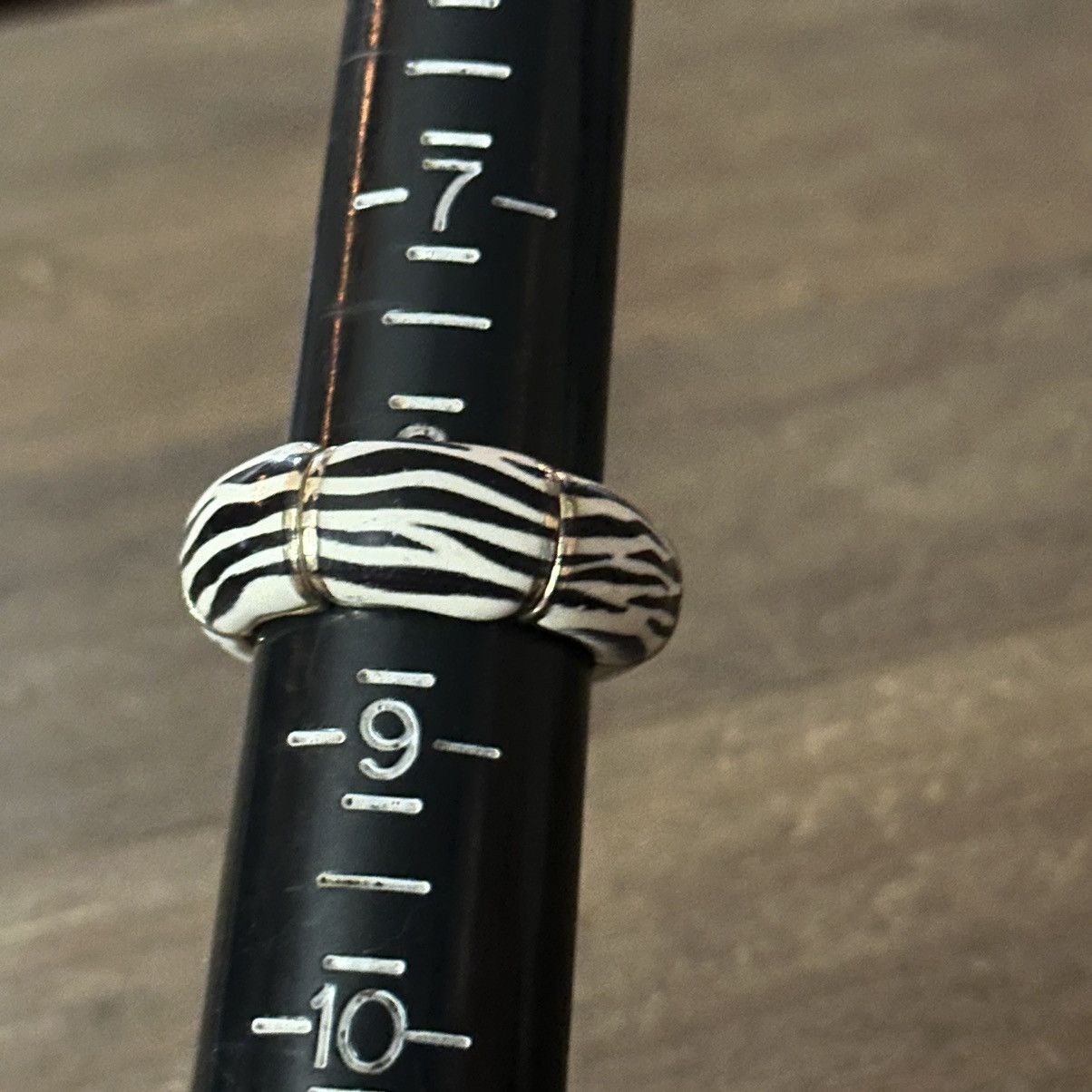 Other Enamel zebra print stretch ring Size ONE SIZE - 3 Thumbnail