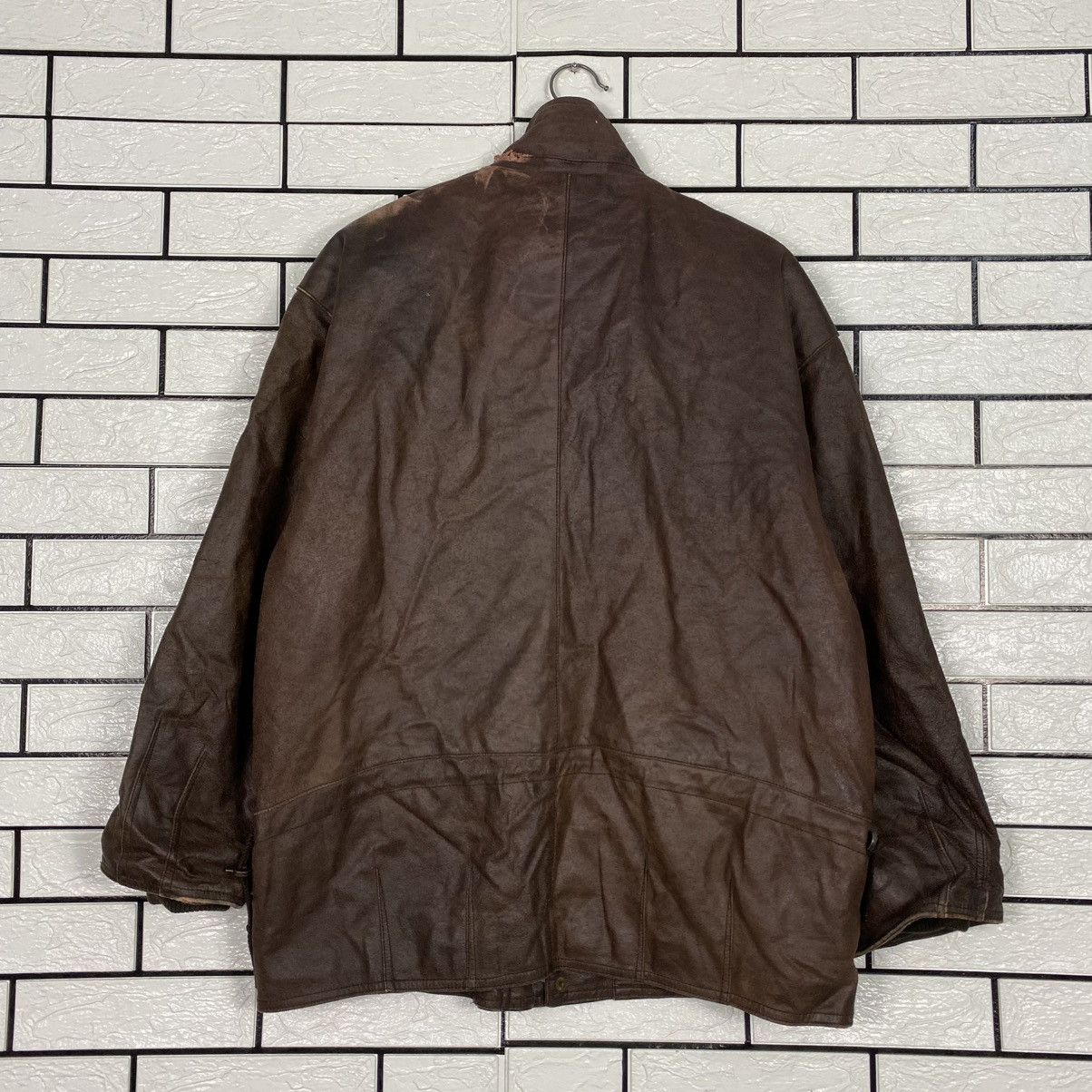 Japanese Brand 🔥VINTAGE LEATHER JACKET BLANKET HUNTING CLUB ISSEY MIYAKE Size US L / EU 52-54 / 3 - 8 Thumbnail