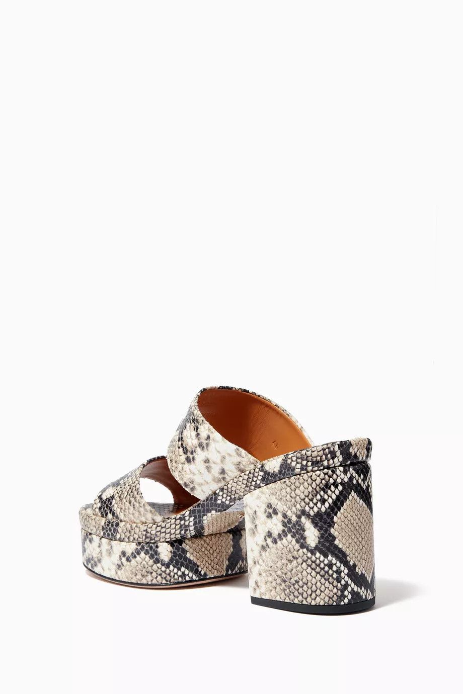 Chloe o1y0825 Leather Square Heel Mules in Beige/Black Size US 7 / IT 37 - 3 Thumbnail