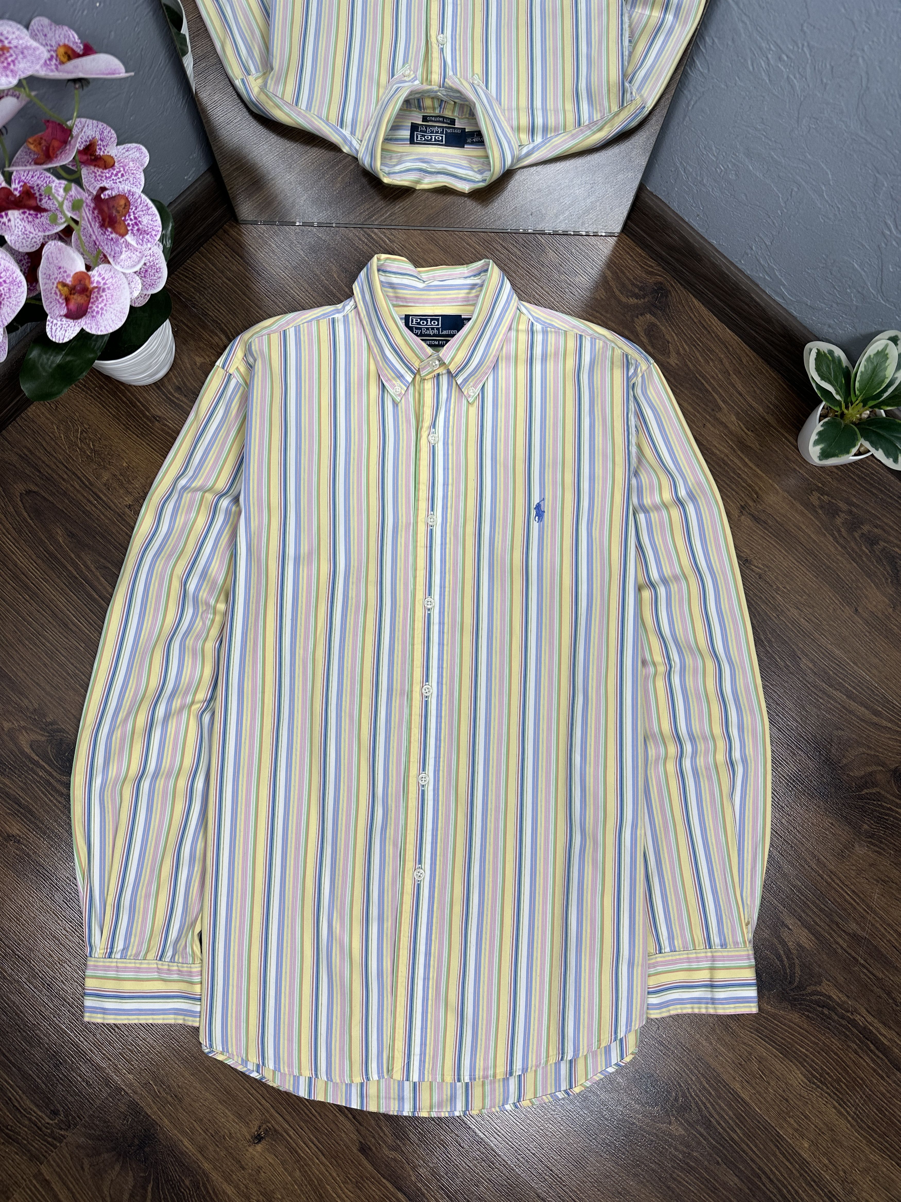 Polo Ralph Lauren × Ralph Lauren × Vintage Polo Ralph Lauren Vintage Long Sleeve Striped Shirt Size US L / EU 52-54 / 3 - 1 Thumbnail