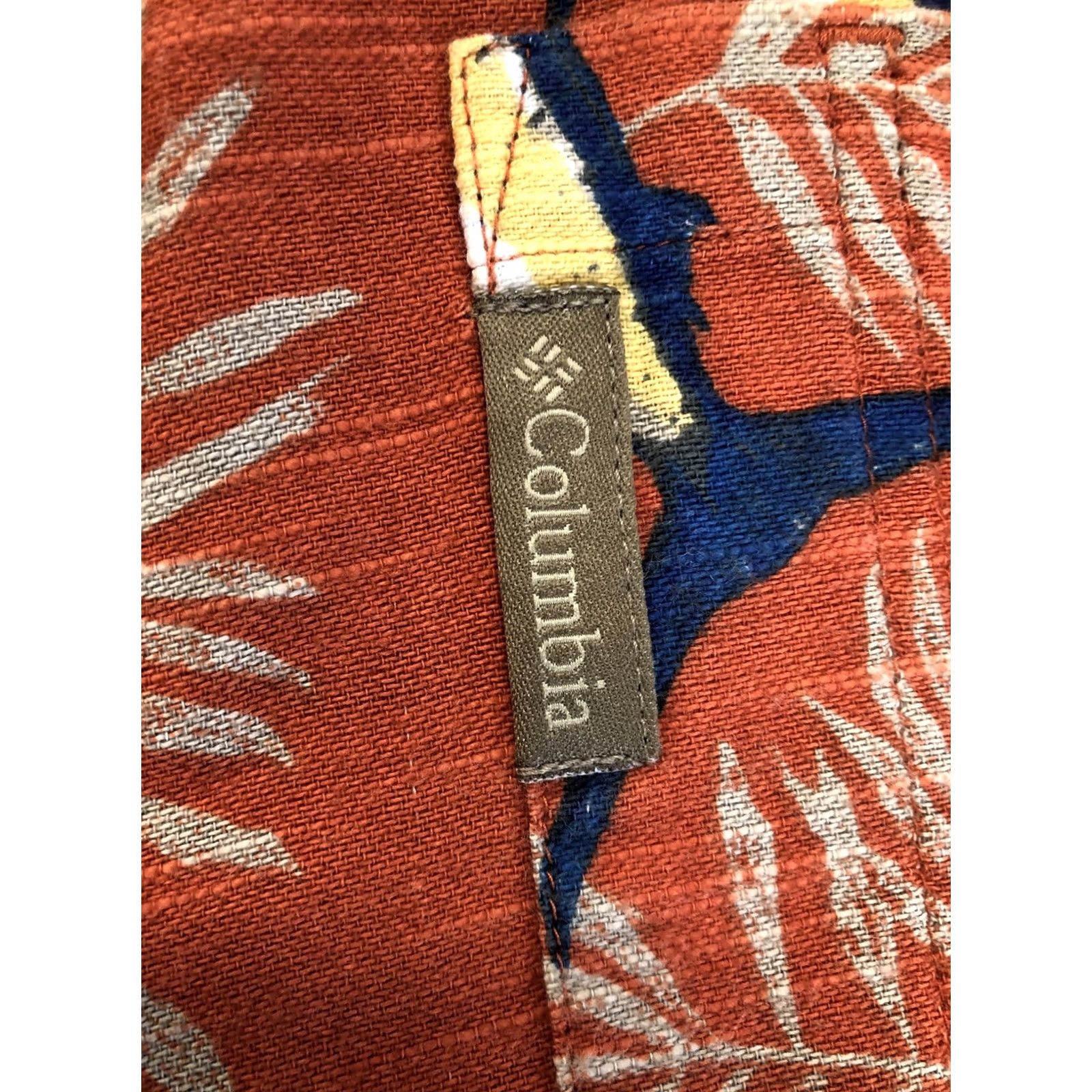 Vintage Columbia Mens Button Shirt L Orange Short Sleeve Hawaiian Fish Marlin Swordfish Size US L / EU 52-54 / 3 - 5 Thumbnail