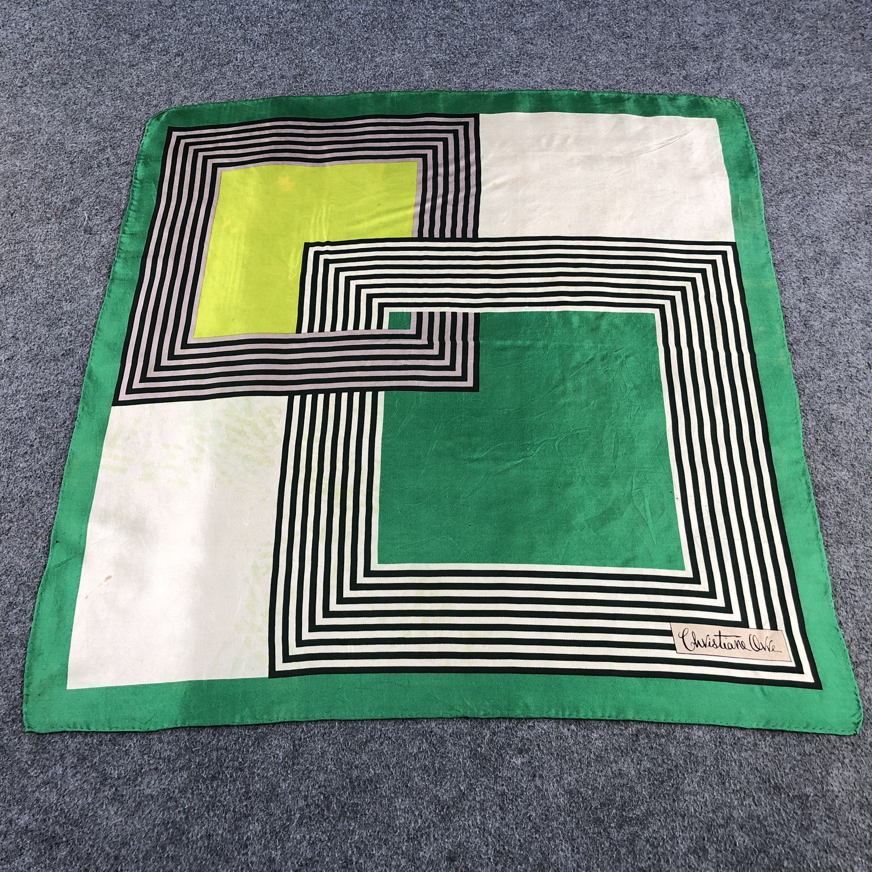 Vintage Vintage Christiane Ovre Hand Rolled Silk Scarf M896 Size ONE SIZE - 1 Thumbnail