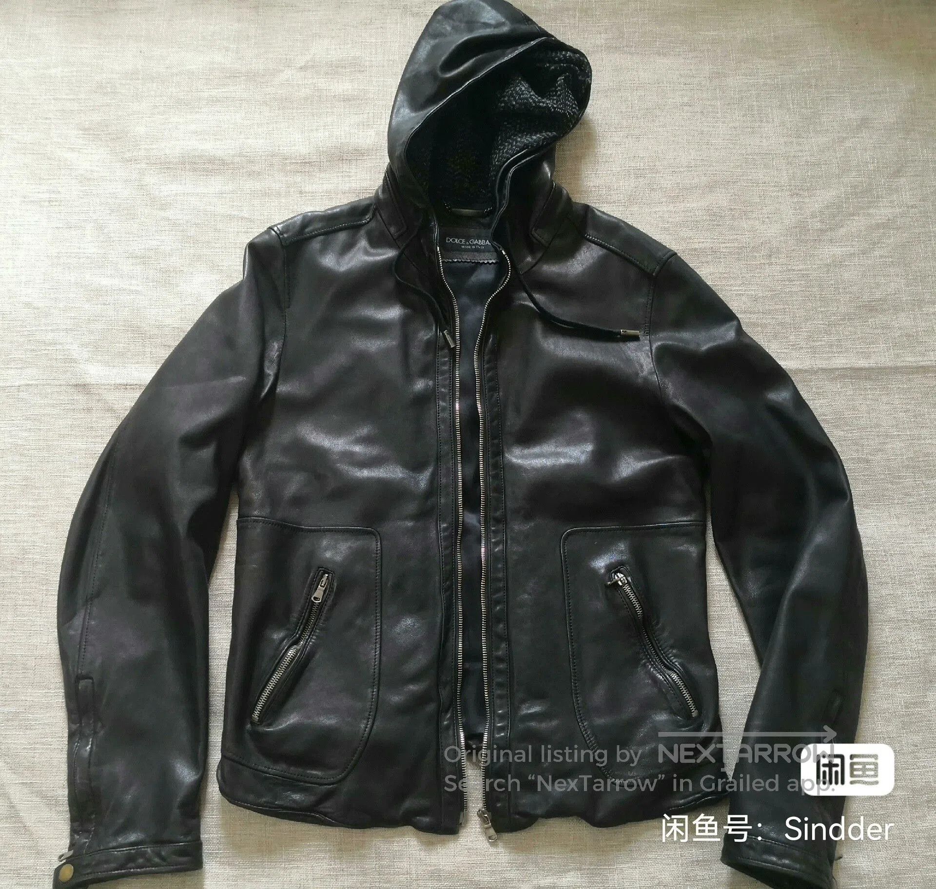 Dolce & Gabbana Dolce&Gabbana Leather Hooded Jacket. Size US M / EU 48-50 / 2 - 1 Thumbnail