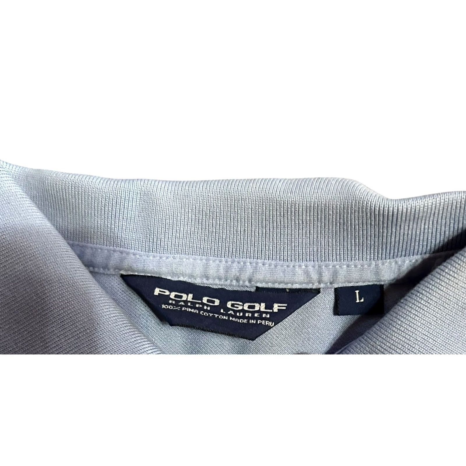 Ralph Lauren VINTAGE? (No) Polo Golf Ralph Lauren Shirt Blue White Striped Short Sleeve Shirt Men's Large Size US L / EU 52-54 / 3 - 6 Thumbnail