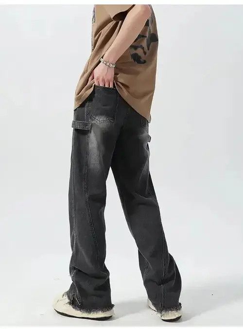 Jean Straight Casual Split Zipper Leg Jeans Size US 32 / EU 48 - 4 Thumbnail