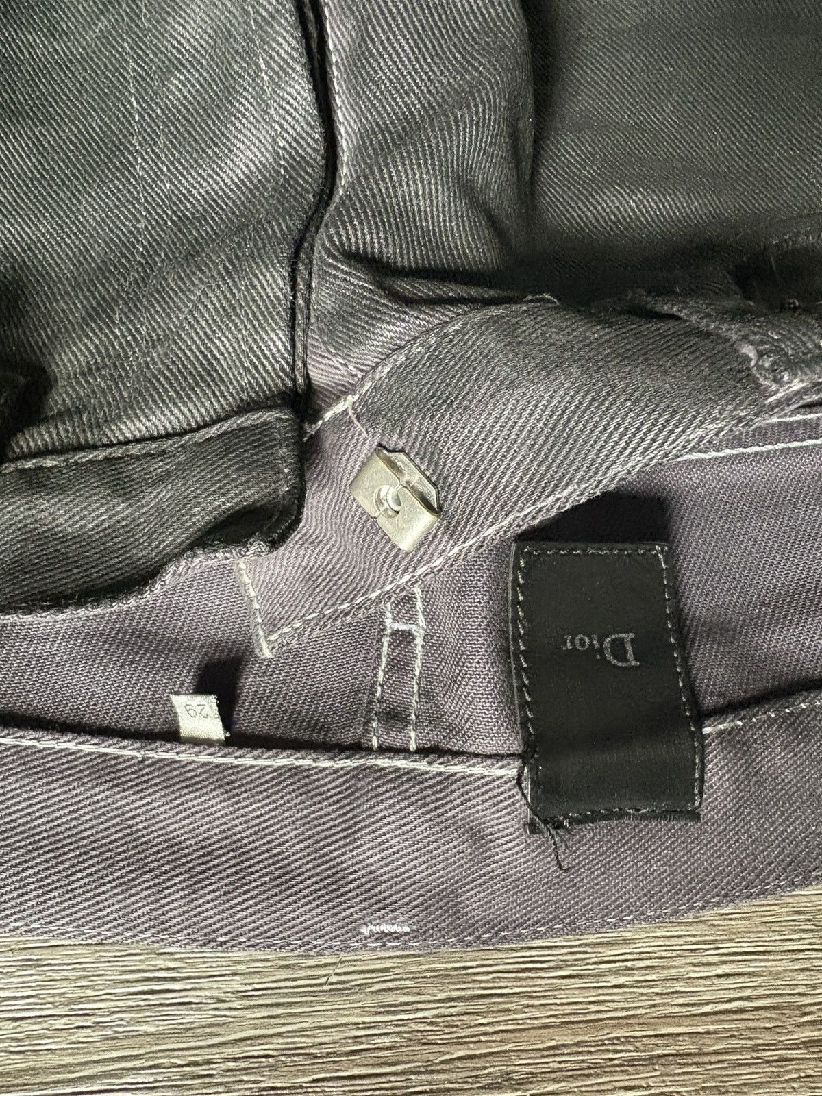 Dior 2005 Waxed Destroyed Denim Size US 29 - 13 Thumbnail