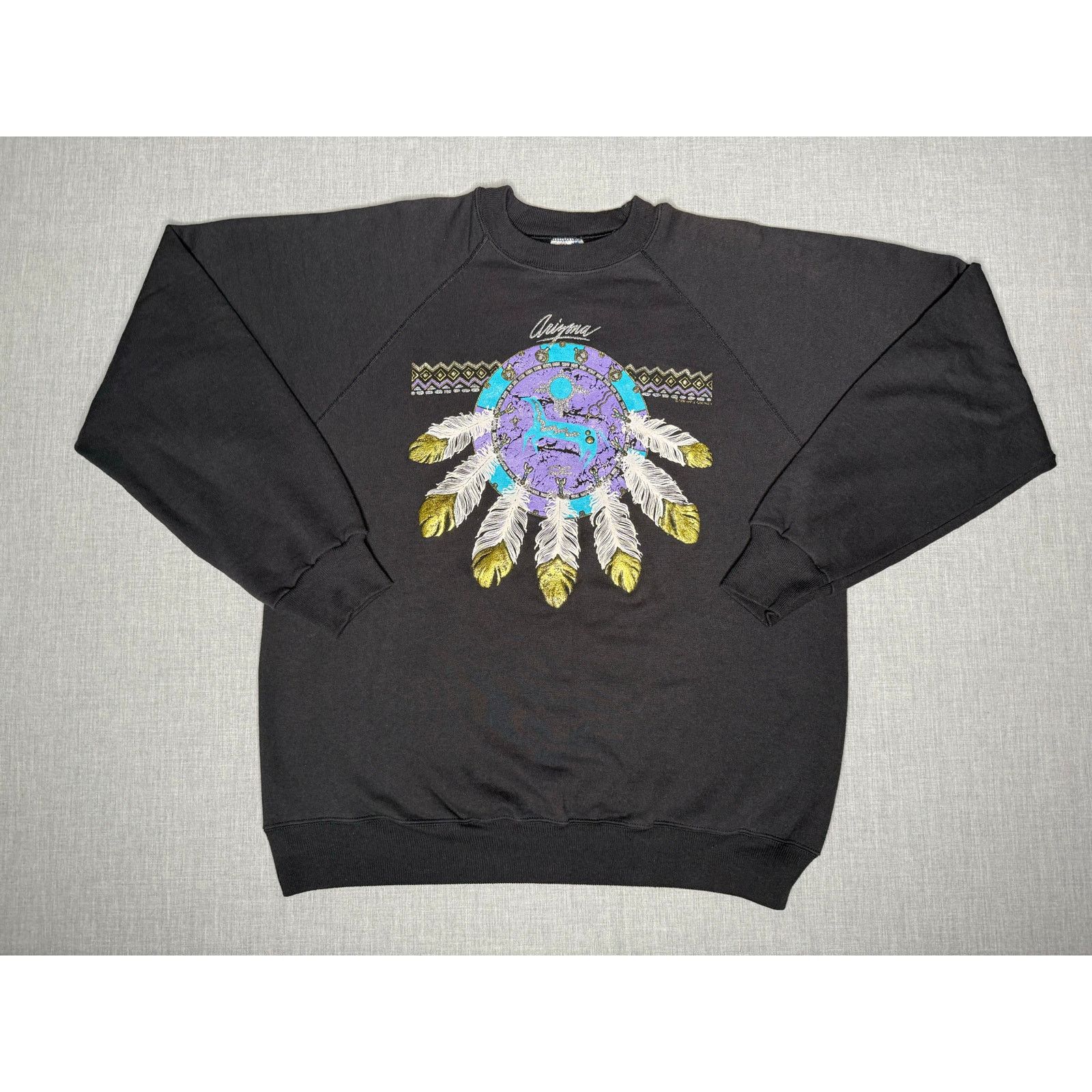 Hanes × Vintage Vintage 90s Arizona Dream Catcher Crewneck Sweatshirt XL Size US XL / EU 56 / 4 - 1 Thumbnail