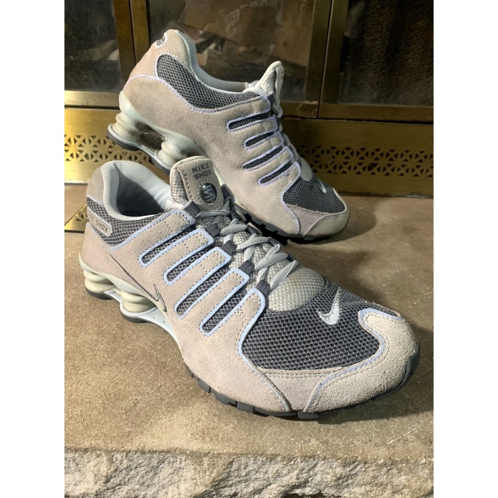 Nike Nike Shox NZ 314561-041 Grat Blue Suede Womens Size 8.5 Basketball Running Gym Shoes Shox Technology Lightweight Lace-Up Arch Support Nike Size US 9 / IT 39 - 2 Thumbnail