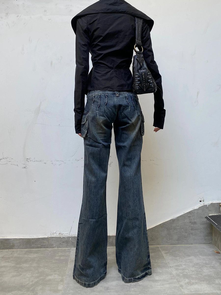 Jean Cargo Multi-pocket Wide Leg Jeans Size 30" / US 8 / IT 44 - 5 Thumbnail