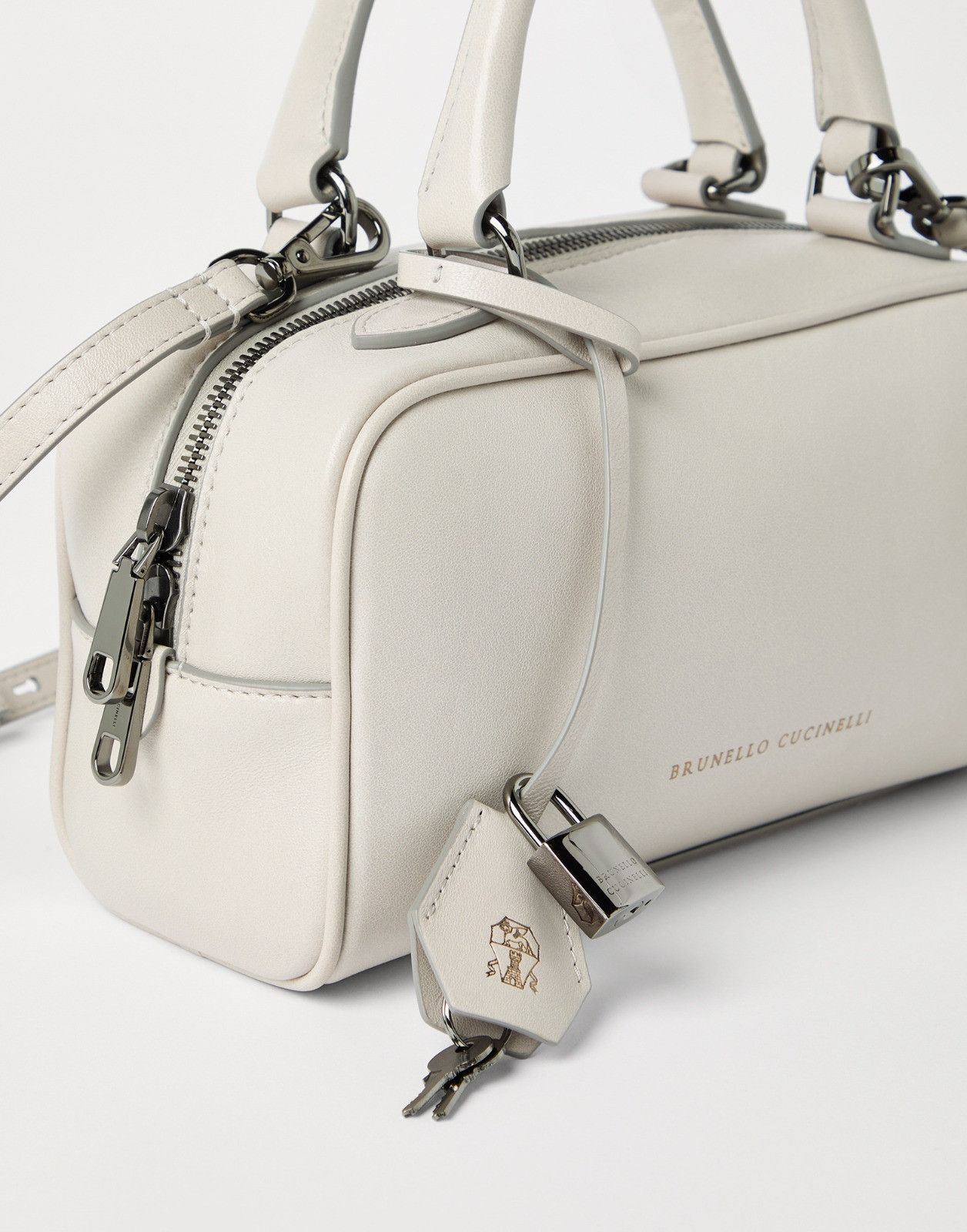 Brunello Cucinelli o1la1rc1a0326 Size: OS / Shoulder Strap Bag in White Size ONE SIZE - 4 Thumbnail