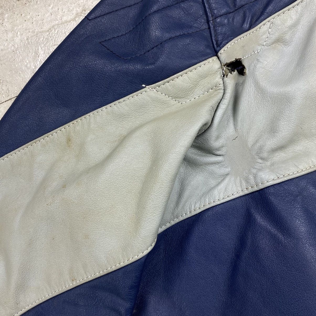 Other 80’s Harro Kombi Stripes Two Toned Leather Moto jacket Size US S / EU 44-46 / 1 - 3 Thumbnail