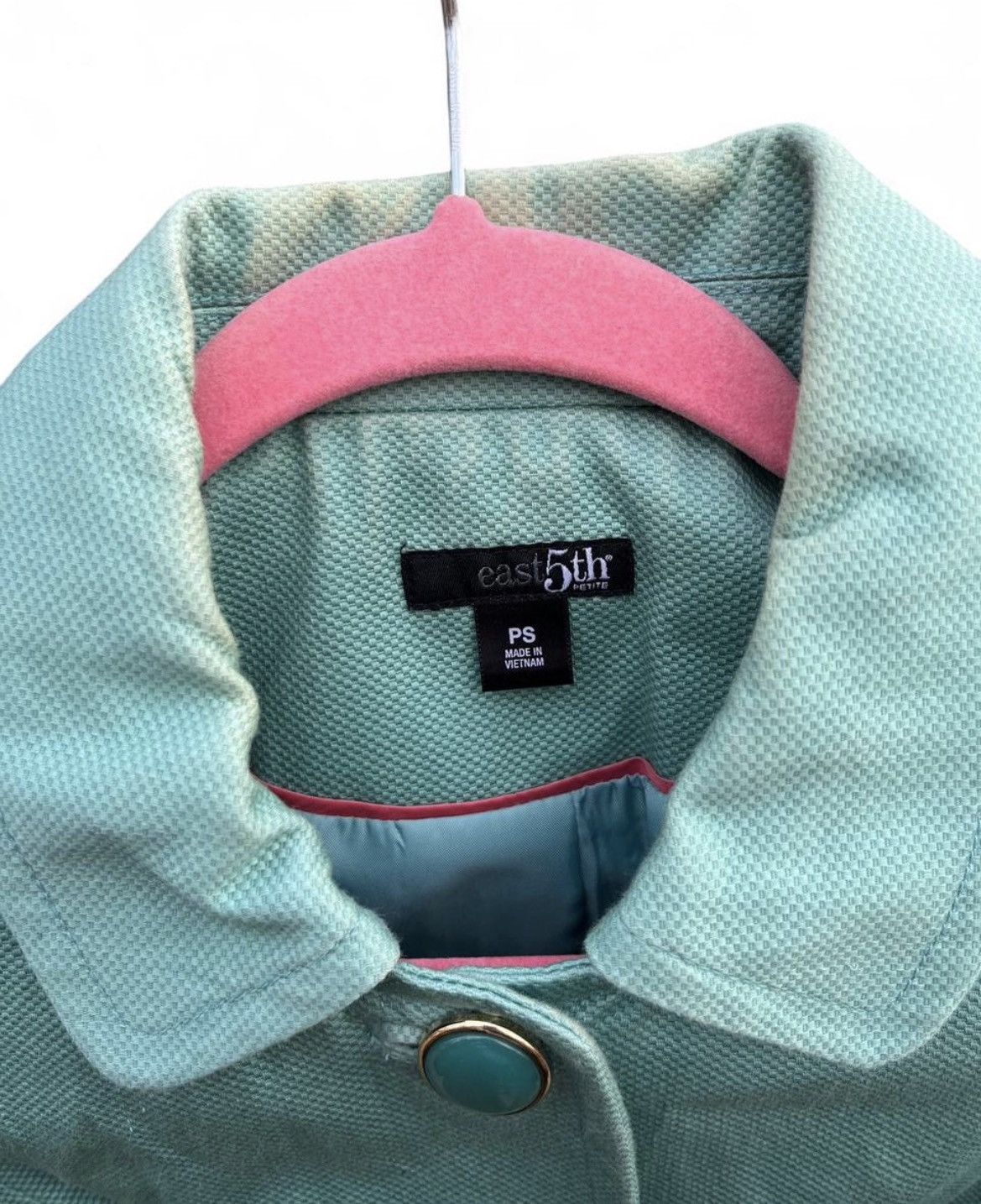 Vintage East 5th Mint Green Button Blazer Jacket 3/4 Sleeve Size S / US 4 / IT 40 - 6 Thumbnail