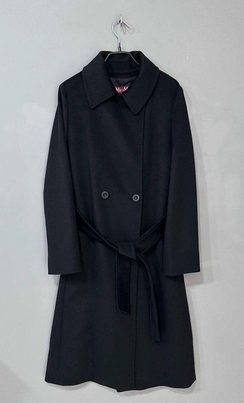 Max Mara Max Mara Black Long Wool Coat Size M / US 6-8 / IT 42-44 - 1 Thumbnail