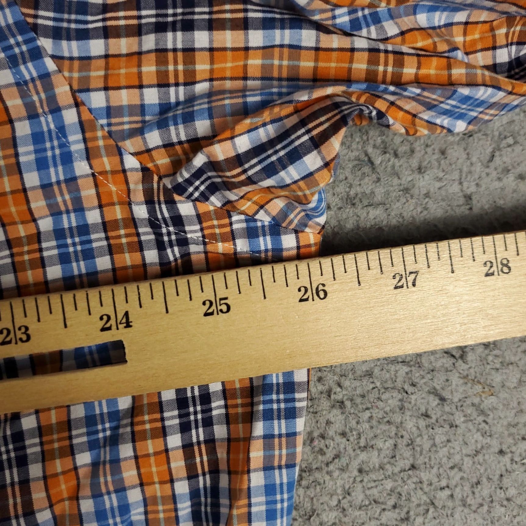 Brooks Brothers Brooks Brothers Button-Up Shirt Mens XL Orange Blue Plaid Long Sleeve Casual Size US XL / EU 56 / 4 - 5 Thumbnail
